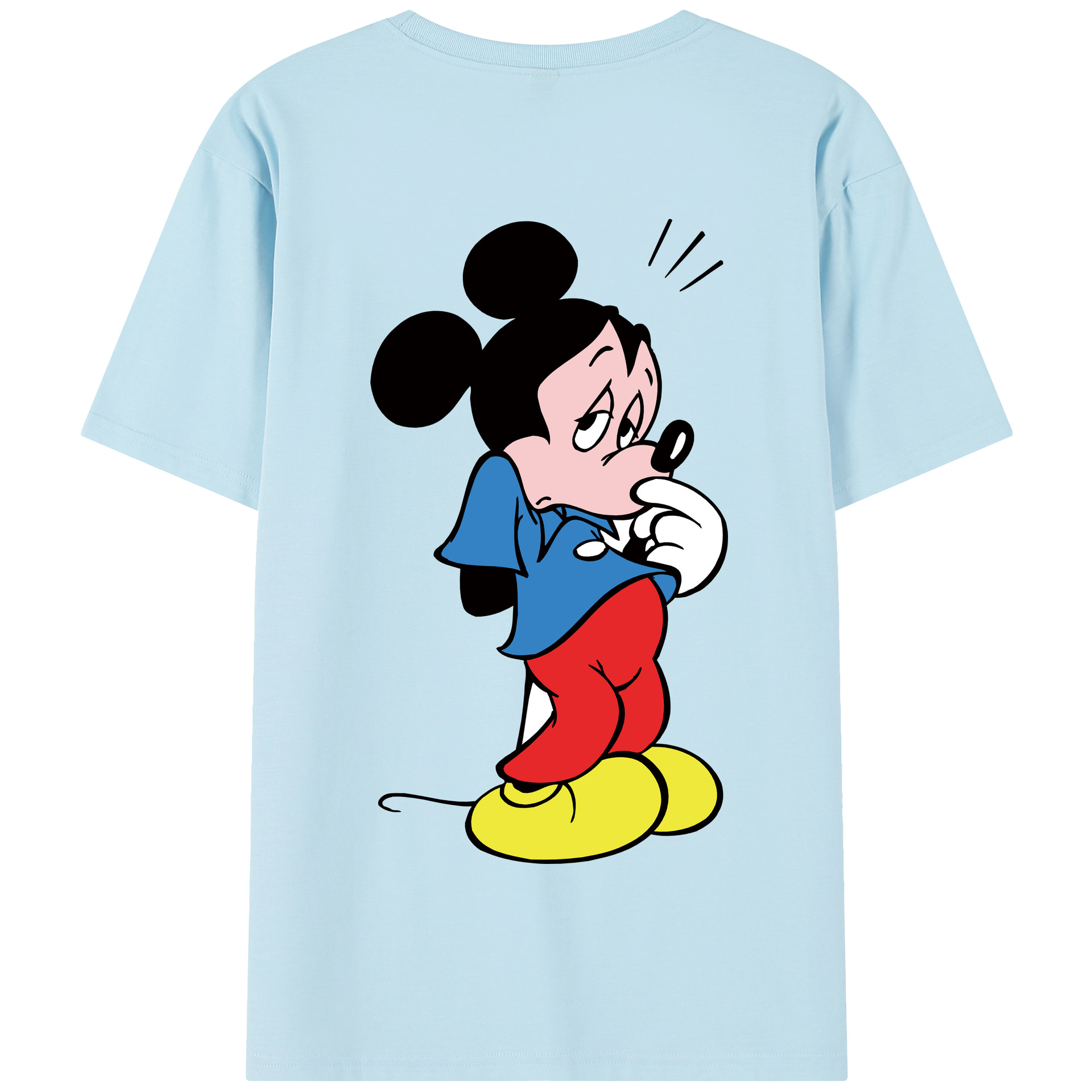 （画像用） ミッキーマウス Mickey Mouse 綿100％半袖Tシャツ（背面プリント）